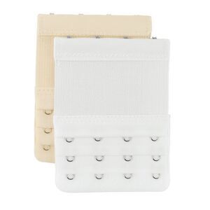 2pcs Bra Strap Extenders Set 3 Rows Elastic Bra Hook Extensions 4-hooks